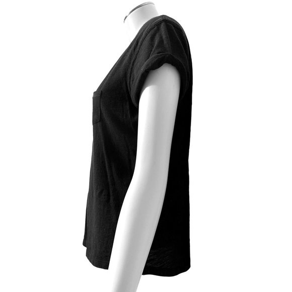 A.N.A. A New Approach Sheer Black Cotton Polyester Cuffed Sleeve Tee Size PS - Picture 2 of 8